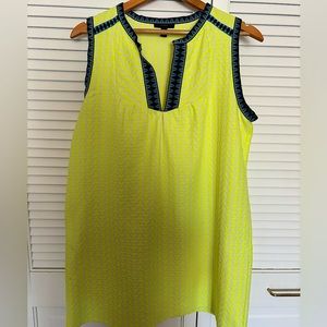 Sleeveless Aztec print mini shift dress